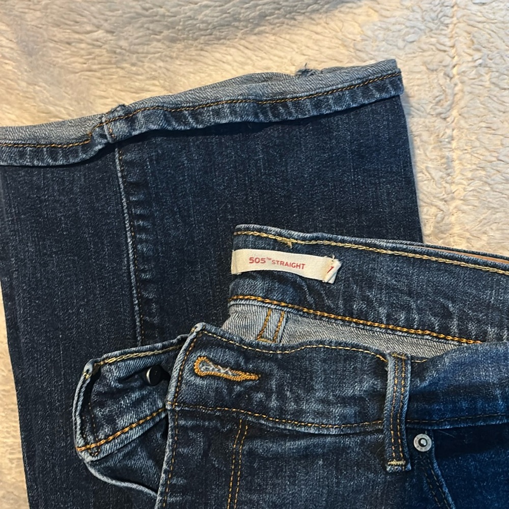Levi’s 505 Straight Leg Dark Wash Jeans